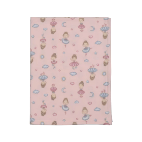 Cobertor Bebê Menina Microsoft Estampado Bailarina Upi Uli