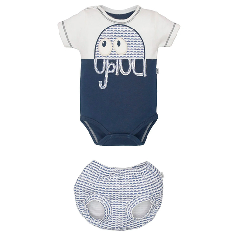 Body Com Tapa Fralda Bebê Menino Algodão Estampa Upi Uli