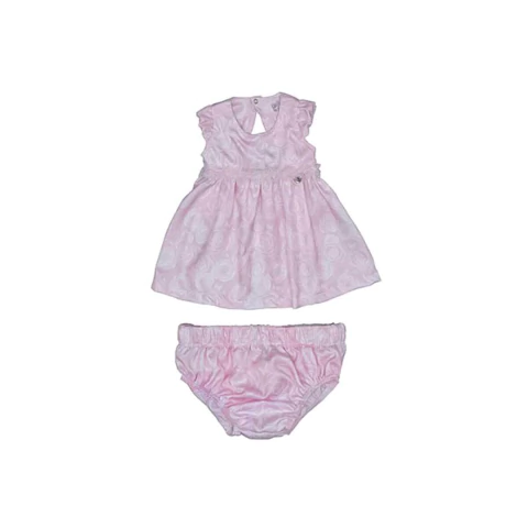 Vestido de Bebê Rosa Rosas