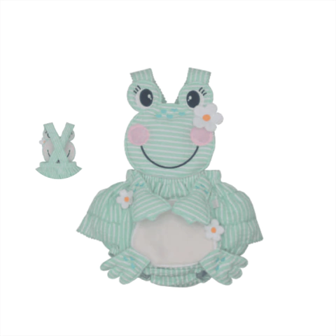 Banho De Sol Bebê Menina Verde Isis LIstrado Sapinha