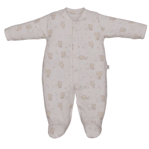 Macacão Bebê Sem Pé Menina Suedine Rosa Stefani Coelhinho