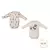 Kit de bebê Body 2 Peças Dupla Face Linus/ Veludo Malha Cotele Unissex Luca