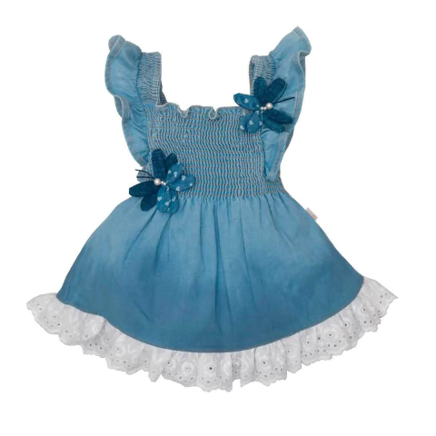 Vestido de Bebê Jeans Helena