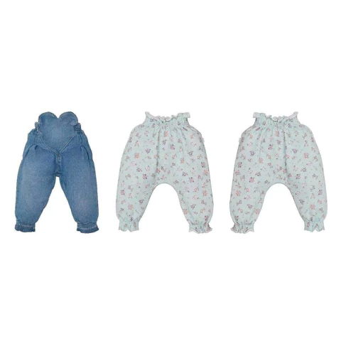 Kit de Bebê Culote 2 Peças Moletom /Jeans Jaine