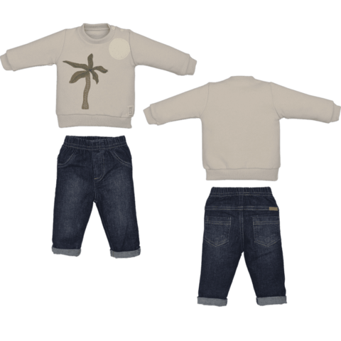 Conjunto de Bebê Marfim Longo Caue