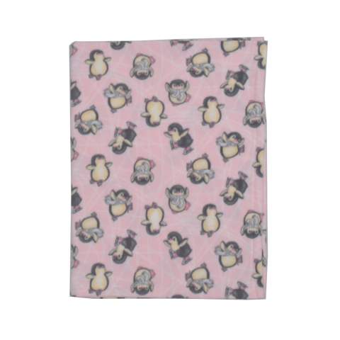 Cobertor Bebê Menina Microsoft Estampado Pinguim Upi Uli