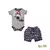 Conjunto De Bebê Body Com Shorts Azul DJ Leo