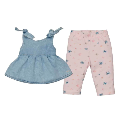 Conjunto Curto Infantil Menina Cotton Jeans Upi Uli