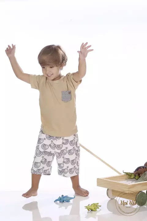 Conjunto infantil T-Shirt Malha/Molecotton Nicolas