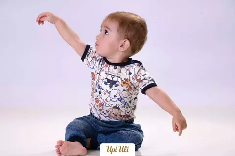 Conjunto De Bebê Body Com Culote Azul Bryan