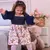 Vestido Infantil Menina Jeans Azul Estampa Floral Upi Uli