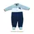 Macacão de Bebê Azul Urso Basket