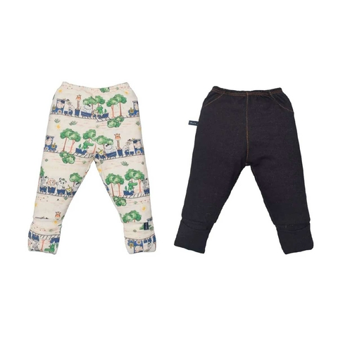 Kit Culote 2 Peças Estampado e Preto Joca