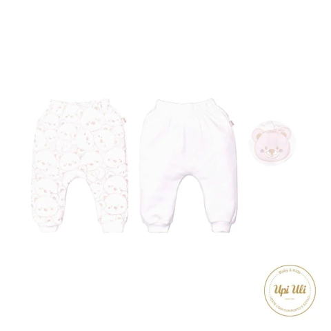 Kit Culote Bebê Menina Suedine Estampado Ursinho Upi Uli