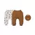 Kit 2 Peças Culote Bebê Menino Mamãe e Filhinho Urso Upi Uli