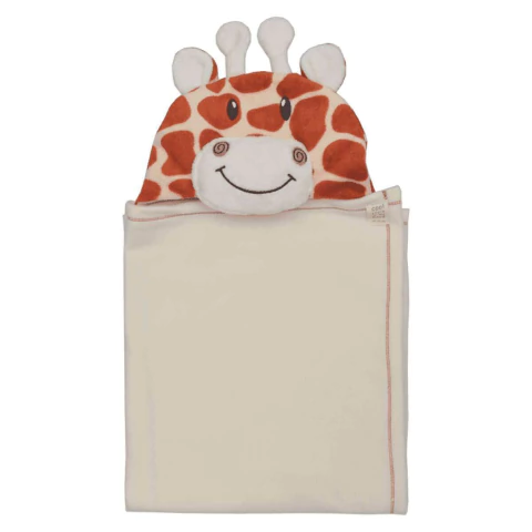 Cobertor Bebê Microsoft Plush Bordado Girafa Upi Uli