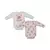 Kit 2 Peças Body Bebê Menina Estampa Urso e Flores Upi Uli