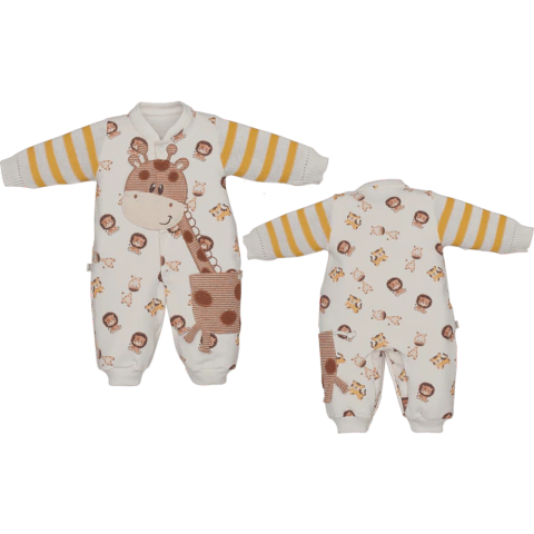 Macacão Bebê Menino Molecotom Amarelon Heitor Savana