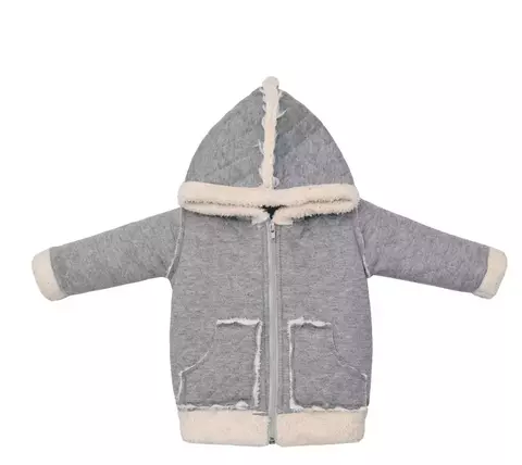 Jaqueta De Bebê C/Capuz Matelasse/Jeans Upiuli