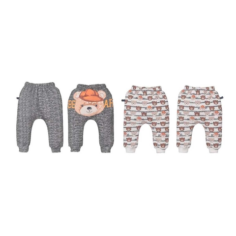 Kit de Bebê 2 Peças Culote Cinza Adriano