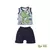 Conjunto De Bebê Regata Com Shorts Azul Tiago