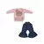 Conjunto Bebê Menina Blusa Calça Ursa Bailarina Rosa Upi Uli