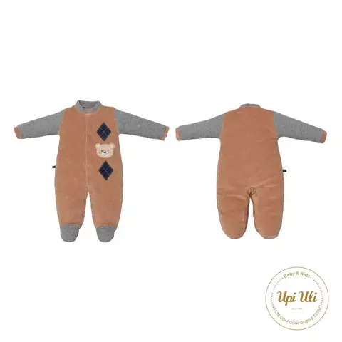 Macacão de Bebê Marrom Arthur