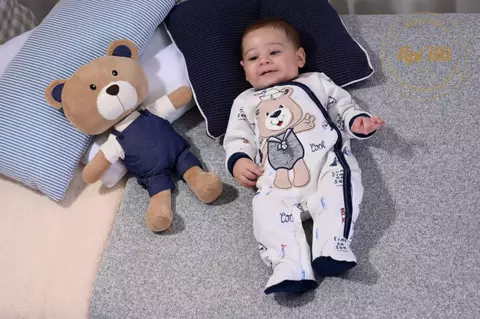 Macacão de Bebê Marfim Rafael