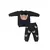 Conjunto Bebê Menina Blusa Calça Ursinha Fofa Preto Upi Uli