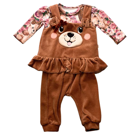 Conjunto Marrom Body Com Culote Marlene