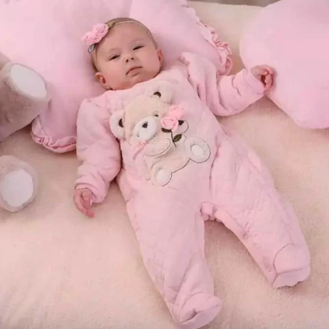 Macacão de Bebê Rosa Carneirinho Ivone - comprar online