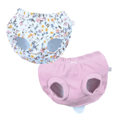 Kit 2 Tapa Fralda Bebê Menina Suedine Estampado Flor Upi Uli
