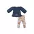 Conjunto Bebê Menina Blusa Calça Jeans Laço Azul Upi Uli