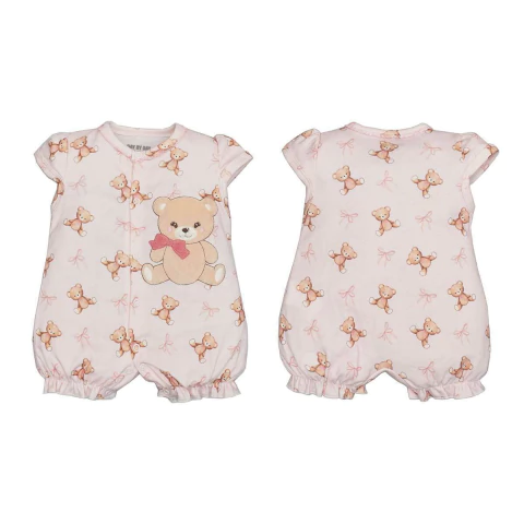 Macaquinho Bebê Menina Suedine Ursinha Laços Day by Day