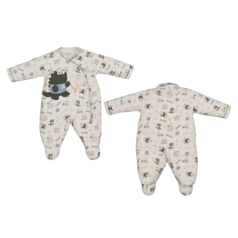 Macacão Bebê Menino Suedine Dinos Day by Day Upi Uli