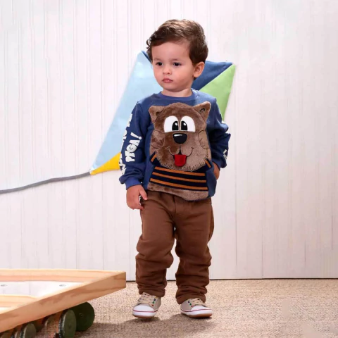 Conjunto de Bebê Azul Vitor Hugo