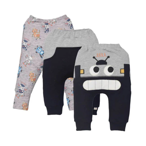 Kit de Bebê 2 peças Culote Robô Cauê
