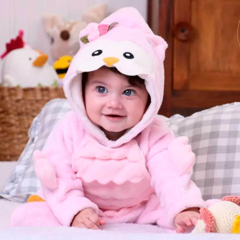 Macacão De Bebê Rosa Maria Alice
