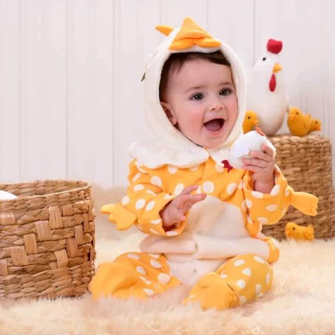 Macacão De Bebê Amarelo Louise