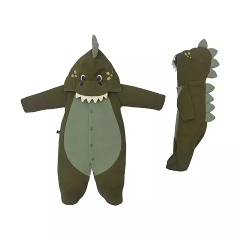 Macacão Infantil Longo Dinossauro Divertido Fantasia Upi Uli