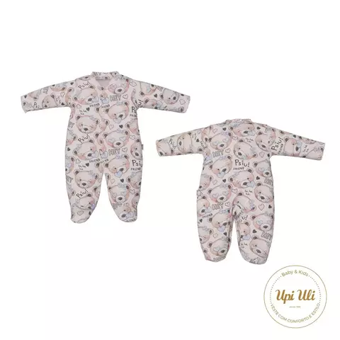 Macacão de bebê suedine Ana Lívia