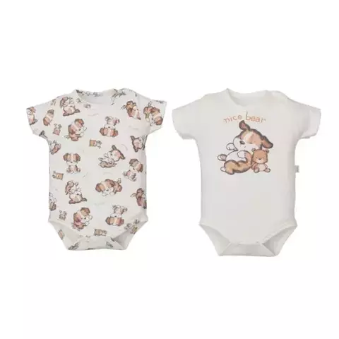 Kit De Bebê Body 2 Peças Suedine Unissex Charlie