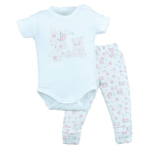 Conjunto Body Culote Bebê Menina Suedine Estampado Upi Uli