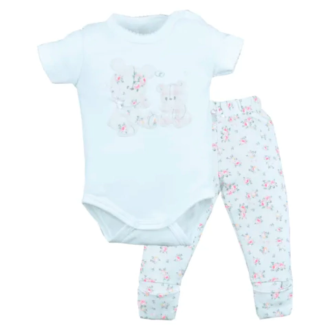 Conjunto Body Culote Bebê Menina Suedine Estampado Upi Uli