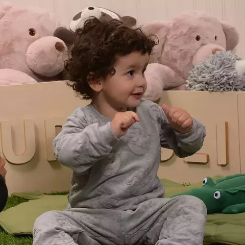 Conjunto Infantil Menino Moletom Cinza Mescla Longo Upi Uli