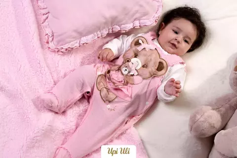 Macacão de Bebê Rosa Maite