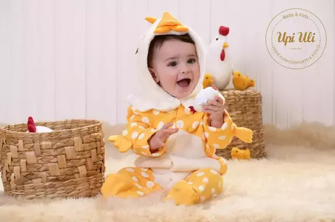 Macacão De Bebê Amarelo Louise