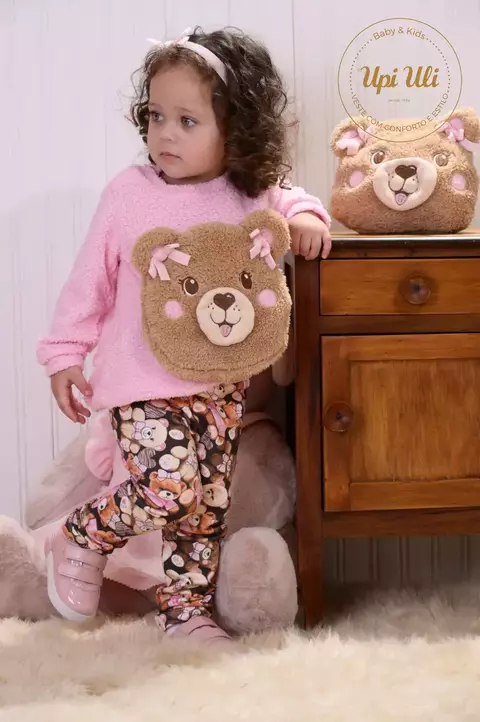 Conjunto Infantil Longo Moloecotom /Pele Carneirinho Maria Vitoria
