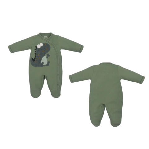 Macacão Bebê Menino Molecottom Longo Dinossauro Upi Uli