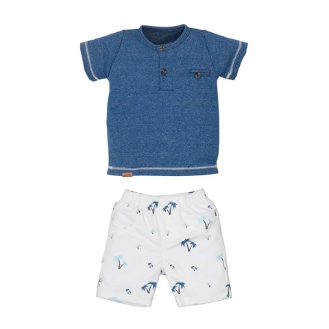 Conjunto Bebê Menino Algodão Estampado Coqueiros Upi Uli